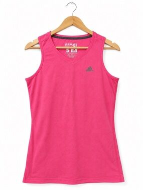 Adidas Ultimate Tee Pink Sleeveless Athletic Tank Top Women’s Size Small